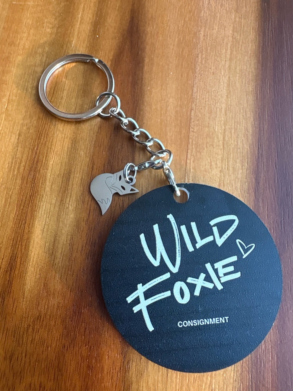 Wild Foxie Keychain with Fox Charm for Shop Support 🦊🖤